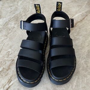 Dr Marten Air Ware Classic Black Sandals with Adjustable Straps